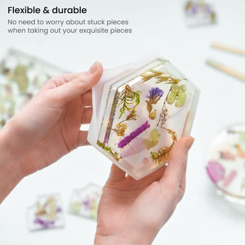 Arteza Resin Keychain Molds and Accessories, 37-Piece Kit, Numbers and Alphabet Silicone Molds, Keychain Rings, Finger Tabs, Pipettes, Drilling Tool ARTEZA