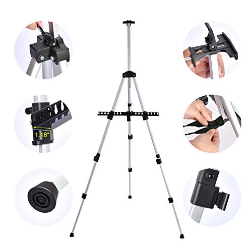 Portable Artist Easel Stand - Adjustable Height Painting Easel with Bag - Table Top Art Drawing Easels for Painting Canvas, Wedding Signs & Tabletop T-SIGN