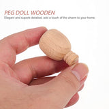 Milisten 10Pcs Wooden Bottle Unfinished Wooden Peg Dolls Natural Wood Figures Bottle Shapes for Arts and Crafts Projects, 2.5X2.5X3.7CM Milisten
