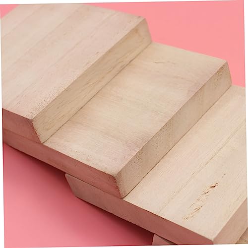 Anneome Graffiti Wood Slices DIY Painting Slices 4pcs Wood Slices Plate Square Wooden DIY Crafts Unfinished Wood Slices Anneome