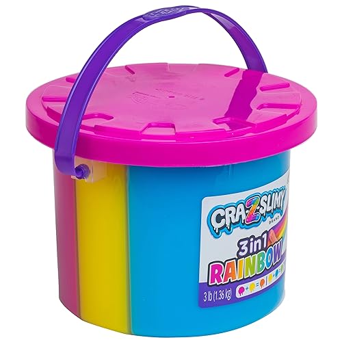 CRA-Z-Slimy Bucket Tricolor Rainbow 48 OZ Cra-Z-Slime
