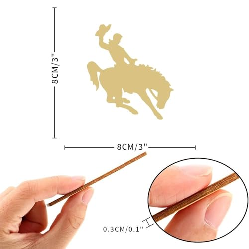 Bucking Horse Wood Craft Unfinished Wooden Cutout Art DIY Wood Sign Inspirational Farmhouse Wall Plaque Rustic Home Decor for Home Front Door WoodArtSupply