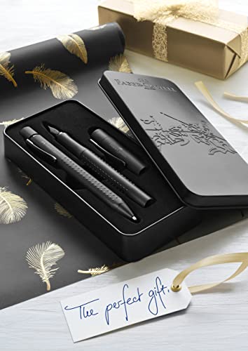 Faber-Castell Grip Edition Fountain Pen and Ballpoint Pen Set - All Black Faber-Castell
