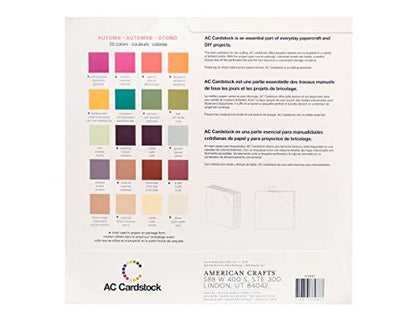 American Crafts 12x12 Card Stock Pack Autum, 60 Sheets Total 3 Sheets Each Of 20 Colors, Arts Crafts Supplies Celebration Paper Card Stock Colored