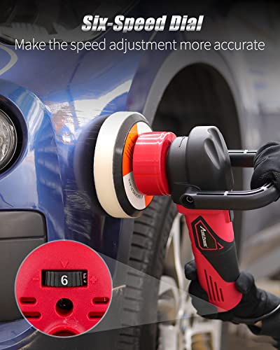 AVID POWER Buffer Polisher, 5-inch/6-inch Dual Action/DA Polisher for Car Detailing, Random Orbital Car Buffer Polisher Waxer Kit with 6 Variable AVID POWER