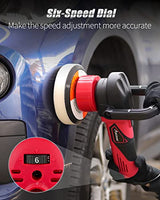 AVID POWER Buffer Polisher, 5-inch/6-inch Dual Action/DA Polisher for Car Detailing, Random Orbital Car Buffer Polisher Waxer Kit with 6 Variable AVID POWER