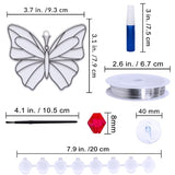 Winlyn 27 Sets Butterfly Suncatchers Ornaments Decorations DIY Window Paint Art Suncatchers Butterfly Suncatchers Painting Craft Kits for Kids Winlyn