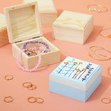 6 Pack Unfinished Wooden Boxes with Hinged Lids, Pinewood Magnetic Wood Box for Crafts, Jewelry Storage (3.5 x 3.5 x 2 In) Bright Creations