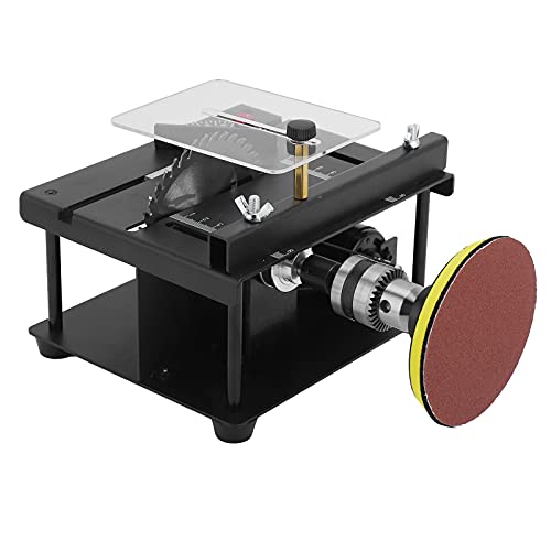 Mini Table Saw, 100W Electric Portable Desktop Circular Saw Household DIY Hobby Table Saw 0-90 Angle Wood Cutting Tools for Woodworking Crafts