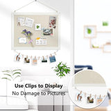 DOLLAR BOSS Bulletin Boards with Linen 1-Pack 16''X 12'' Double-Sided Cork Board for Walls Wood Framed Bulletin Boards, Small Pin Board for Home DOLLAR BOSS