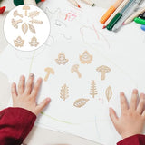 KALLORY 1 Set Unfinished Wooden Cutouts Pieces Blank Wood Slice Pieces Wooden Embellishments Wooden Plants Pieces Cutouts Craft Embellishments for KALLORY