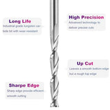 SpeTool Spiral Router Bits with UpCut 4 inch Extra Long1/4 inch Cutting Diameter 2 inch Cutting Length CNC Router Bit Carving Tool SpeTool