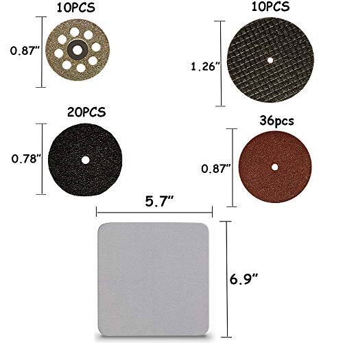 Cutting Wheel Set for Rotary Tool, 88Pcs HSS Circular Saw Blades Diamond Wood Glass Plastic Metal Stone Cutting Drill Wheels Kit with Mandrels for - WoodArtSupply