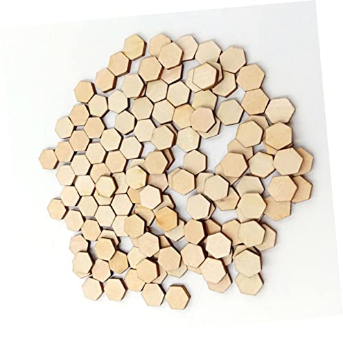 Hexagon Shape Wood for DIY Arts Craft Ornaments for Craft for Woodsy Decor Unfinished Wooden Pieces Hexagon Shape Cutout Wood Cutouts Ornaments