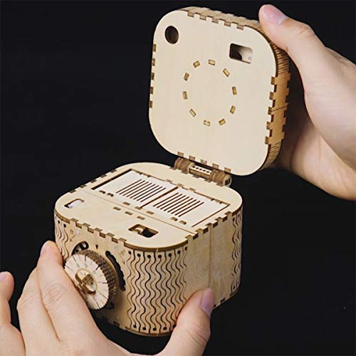 ROKR 3D Wooden Puzzle Mechanical Treasure Box Model DIY Brain Teaser Projects for Adult Kid Age 14+ ROKR