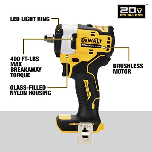 DEWALT DCF911B 20V MAX* 1/2" Impact Wrench with Hog Ring Anvil (Tool Only) - WoodArtSupply