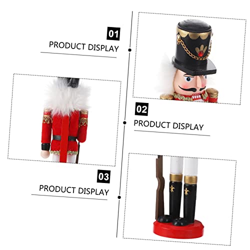 CIMAXIC Puppet Ornaments Desktop Wooden Puppets Decor Wooden Nutcracker Model Nutcracker Wooden Puppet Wood Puppet Decor Christmas Decoration Holiday CIMAXIC
