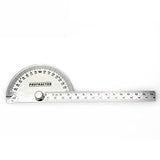 Stainless Steel Protractor 180 Degrees Angle Ruler Finder 140mm Metric Durable Metal Adjustable General Measuring Tool JDYYICZ