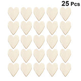Healifty 25PCS Unfinished Wood Craft Wedding Wood Confetti Natural Wood Slice Wood Slice Craft DIY Wood Ornament Unfinished Wood Cutout DIY Calendar Healifty