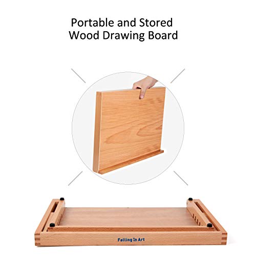Falling in Art 5-Position Wood Drafting Table Easel Drawing and Sketching Board, 16 1/2 Inches by 12 1/8 Inches Falling in Art
