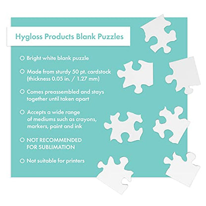 Hygloss Products Blank Jigsaw Puzzle – Compoz-A-Puzzle – 4 x 5.5 Inch - 9 Pieces, 8 Puzzles with Envelopes (96111) - WoodArtSupply