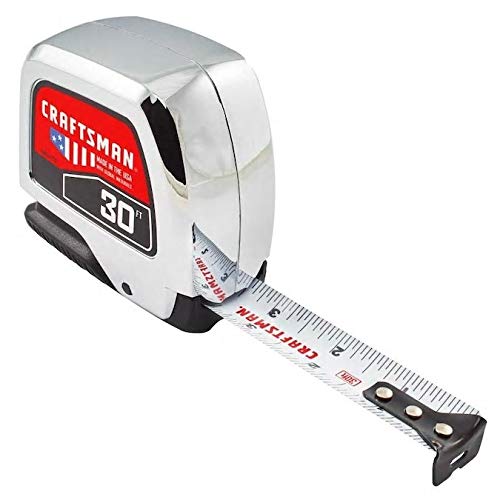 CRAFTSMAN Tape Measure, Chrome, 30-Foot (CMHT37370S) - WoodArtSupply