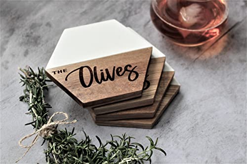 Personalized Marble and Wood Cutting Board Custom Cutting Board Charcuterie Board Christmas Anniversary Wedding Gift Bridal Shower Gift Engagement WoodArtSupply
