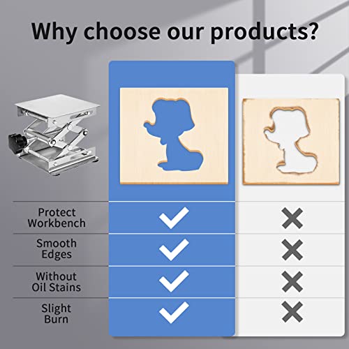 Lifancy 4 Pack Laser Engraver Lab Jack, 4" x 4" Stainless Steel Scissor Lift, Table Jack with Adjustable Height 50-155mm, Max Support Weight 11lbs, lifancy