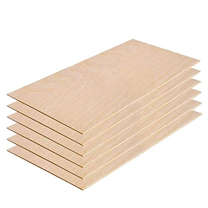 3MM 1/8" x 12" x 24" Baltic Birch Plywood – B/BB Grade (6pk) Perfect for Arts and Crafts, School Projects and DIY Projects, Drawing, Painting, Wood