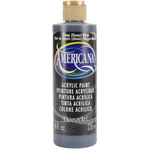 DecoArt DA067-9 Americana Acrlics, 8-Ounce, Lamp (Ebony) Black - WoodArtSupply