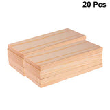 Exceart 20pcs Rectangle Wood Boards Unfinished Wood Boards Sheets Carving Blocks for Arts Craft Painting 4x10cm EXCEART