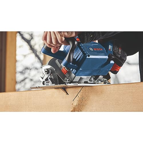 BOSCH GKS18V-25GCB14 PROFACTOR™ 18V Connected-Ready 7-1/4 In. Circular Saw Kit with Track Compatibility and (1) CORE18V® 8 Ah High Power Battery - WoodArtSupply