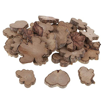 30pcs Irregular Wood Log Slices Natural Tree Decorative Embellishments