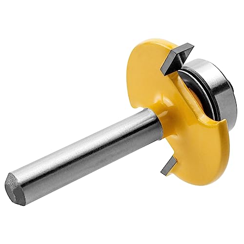 Mesee 1/4 Inch Shank Biscuit Joiner Router Bit T Slot Router Bit with Bearing Guide Wood Biscuit Jointing Slotting Cutter Woodworking Grooving Mesee
