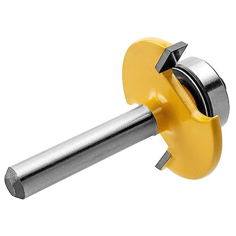 Mesee 1/4 Inch Shank Biscuit Joiner Router Bit T Slot Router Bit with Bearing Guide Wood Biscuit Jointing Slotting Cutter Woodworking Grooving Mesee