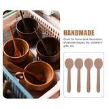 EXCEART 4pcs Unfinished Wooden Spoon wood carving blocks basswood for whittling Wooden Spoons Craft whittling wood blanks whittling craft kit jar EXCEART