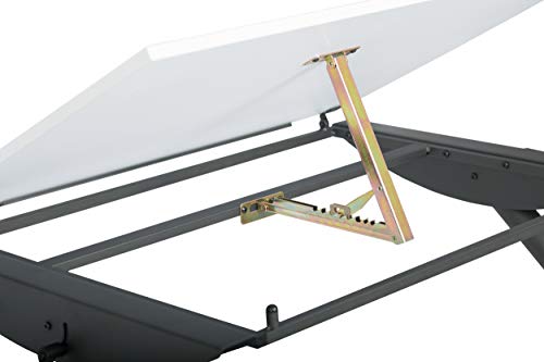 SD STUDIO DESIGNS Triflex Drawing Table, Sit to Stand Up Adjustable Office Home Computer Desk, 35.25"W X 23.5"D, Charcoal Black/White SD STUDIO DESIGNS