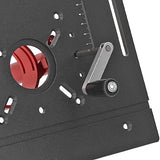 Router Table Lfit Plate, 63.8-65mm Clamping Range 47mm Good Stability Router Lift Manual Lifting Aluminum Alloy Stainless Steel Standard Design for Kadimendium