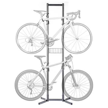 Standing Bike Rack by Delta Cycle - Tool-Free Adjustable Bike Floor Stand for Mountain, Fat Tire, Road Bikes, Freestanding Bike Stand for Garage Delta Cycle & Home