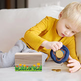 COHEALI Wooden Box 4pcs DIY Wooden Piggy Bank Unfinished Wood Coin Bank Money Storage Coin Jar Cash Box Storage Holder Chest Box Savings Bank for COHEALI