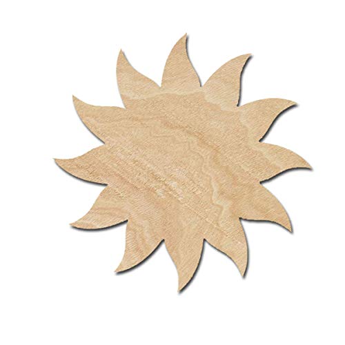 Sun Wood Cutouts for crafts, Laser Cut Wood Shapes 5mm thick Baltic Birch Wood, Multiple Sizes Available Elliefont Styles