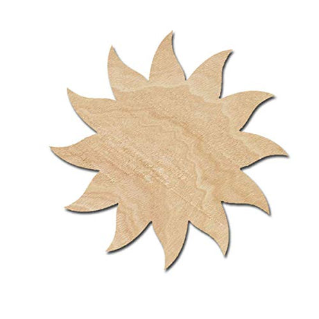 Sun Wood Cutouts for crafts, Laser Cut Wood Shapes 5mm thick Baltic Birch Wood, Multiple Sizes Available Elliefont Styles