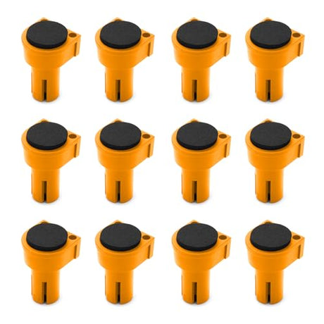 POWERTEC 71188-P3 Deluxe Bench Dog | 12 Pack | Non Marring Durable Nylon| w/Grommet Bench Brake Inserts Made of Premium Nonslip EVA| For 3/4" Dog POWERTEC