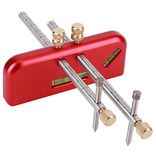 Woodworking Marking Gauge Mortise Gauge Ruler Double Head Aluminium Alloy Carpenter Tool Mortise Gauge Scriber Ruler Fafeicy