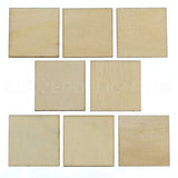 CleverDelights 1 Inch Wood Squares - 50 Pack - 1/16" Thick - 1" Unfinished Craft Pieces CleverDelights