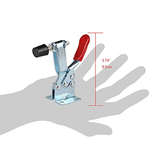 E-TING Hand Tool 201B Toggle Clamp 198Lbs Antislip Red Horizontal Clamp 201-B Quick Release Tool (4) E-TING