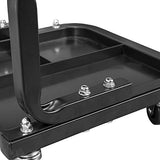 Torin ATR6300B Rolling Creeper Garage/Shop Seat: Padded Mechanic Stool with Tool Tray Storage, Black Large Torin