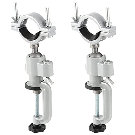 MAHIONG 2 Packs 2 Inch Bench Clamp Vise Grinder Holder, 360 Degree Aluminium Alloy Electric Universal Stand Holder Table Clamp Vise for Woodworking MAHIONG