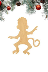 3 Pcs Monkey Supply 3" Wooden Shape Ornaments Unique Unpainted Smooth Surface Unfinished Laser Cutout Wood Sheets Boards for Crafts 1/8 Inch Thick WoodArtSupply