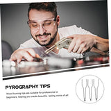Uonlytech 9 pcs Pyrograph pen tip engraving tips for wood DIY wood burning tips wood burning accessories specialty tools leather tool woodburning Uonlytech
